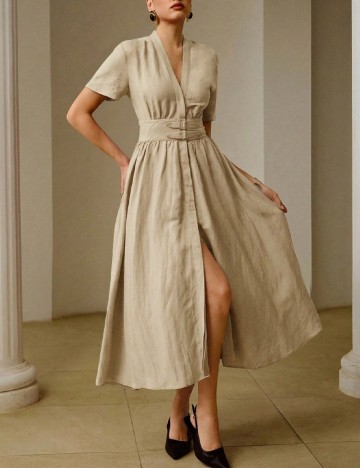 Rochie medie Zeylah, maro