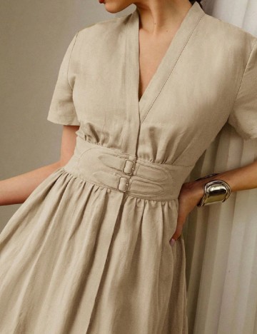Rochie medie Zeylah, maro