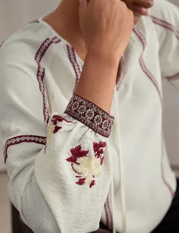Bluza Aveloria, ecru