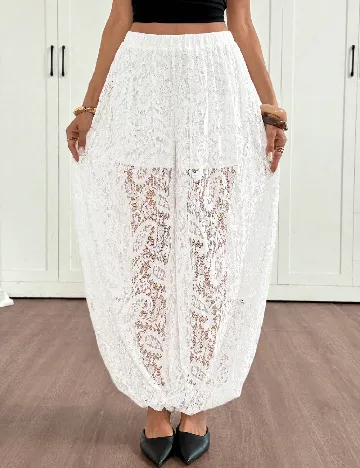 Pantaloni SHEIN, alb