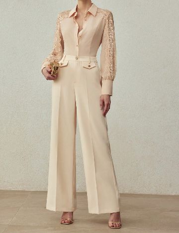 Pantaloni MOTF, crem