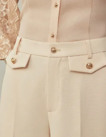 Pantaloni MOTF, crem