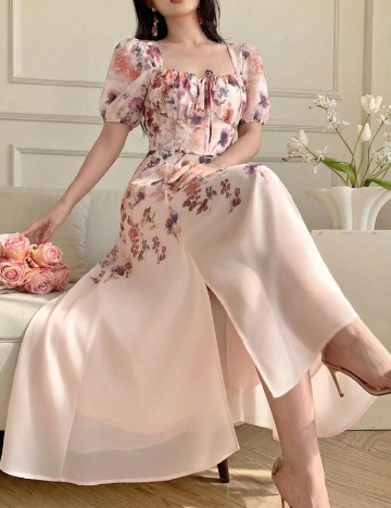 Rochie lunga SHEIN, floral print