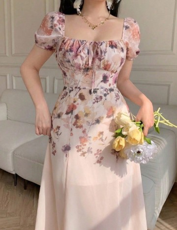 Rochie lunga SHEIN, floral print