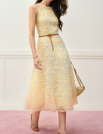 Rochie medie MOTF, galben