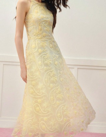 Rochie medie MOTF, galben