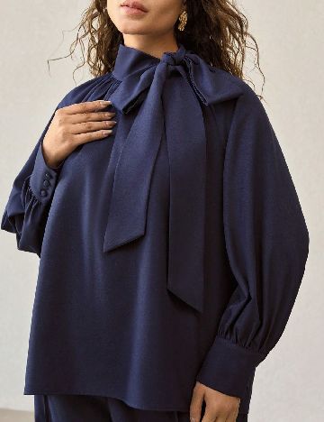 Bluza MOTF Plus Size, bleumarin