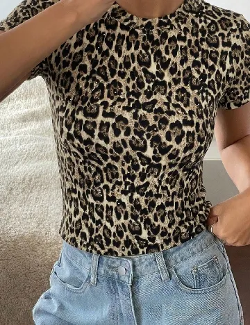 Tricou Dazy, animal print