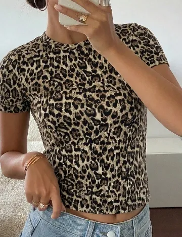 Tricou Dazy, animal print