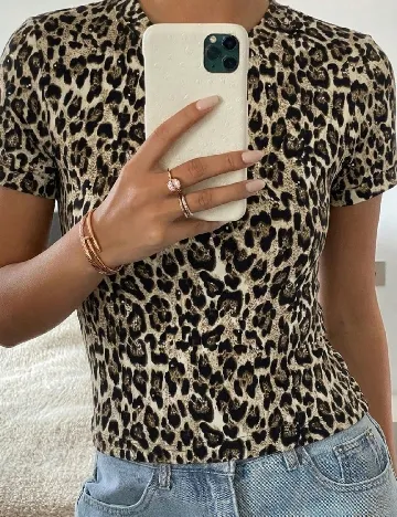 Tricou Dazy, animal print