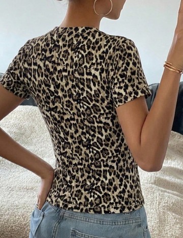 Tricou Dazy, animal print