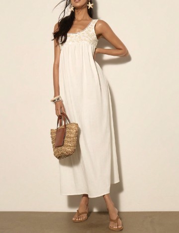 Rochie lunga Ontre, alb