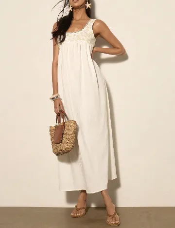 Rochie lunga Ontre, alb