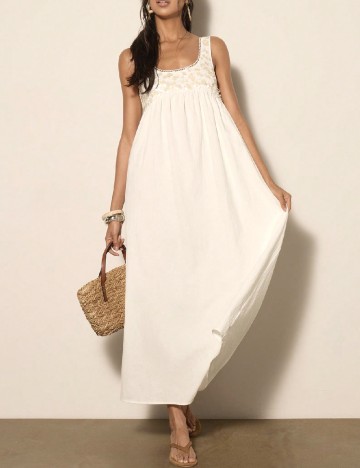 Rochie lunga Ontre, alb
