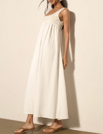 Rochie lunga Ontre, alb