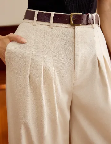 Pantaloni SHEIN, crem