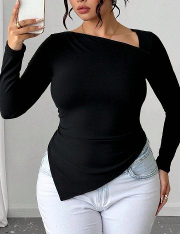 Bluza SHEIN CURVE, negru