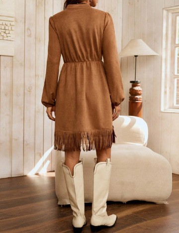 Rochie scurta SHEIN, maro