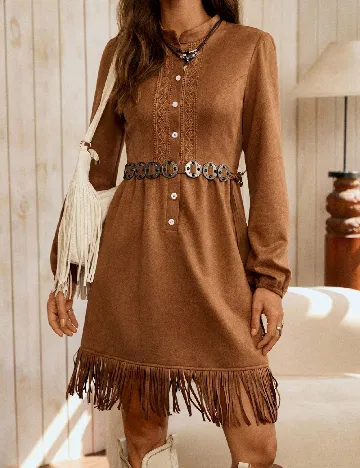 Rochie scurta SHEIN, maro
