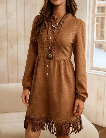 Rochie scurta SHEIN, maro