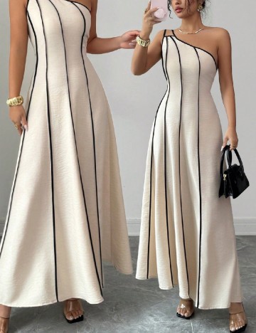 Rochie lunga SHEIN, crem