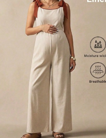 Salopeta SHEIN Maternity, bej