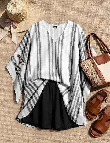 Compleu SHEIN, negru/alb