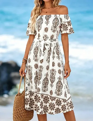 Rochie medie SHEIN, alb