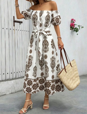 Rochie medie SHEIN, alb