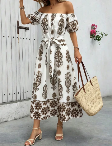 Rochie medie SHEIN, alb