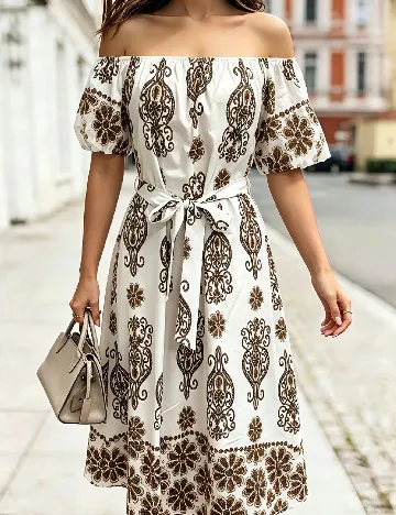 Rochie medie SHEIN, alb