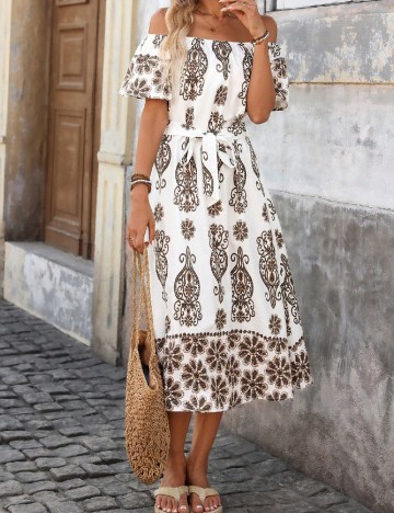 Rochie medie SHEIN, alb