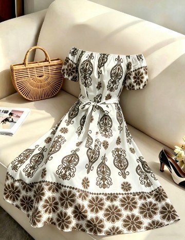 Rochie medie SHEIN, alb