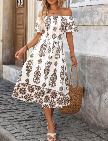 Rochie medie SHEIN, alb
