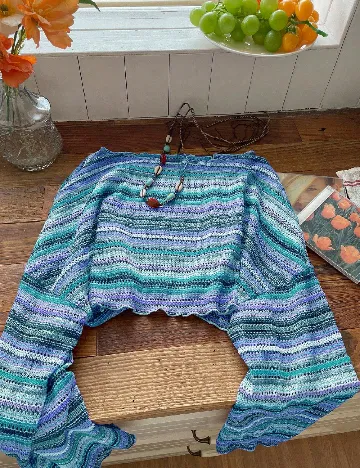 Top SHEIN CURVE, albastru