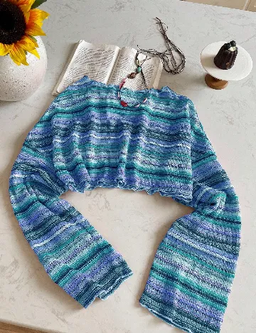 Top SHEIN CURVE, albastru