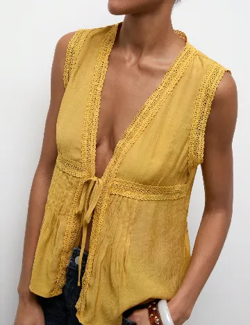 Bluza SHEIN, mustar