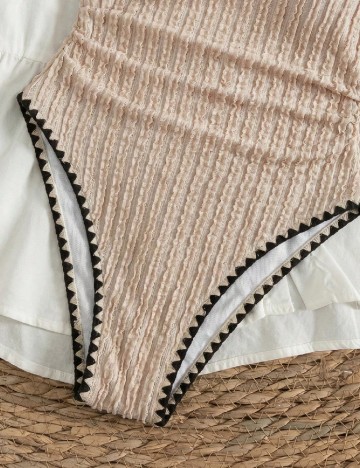 Costum de baie SHEIN, crem