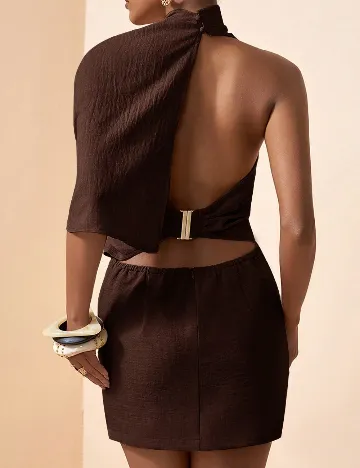 Rochie scurta SHEIN, maro