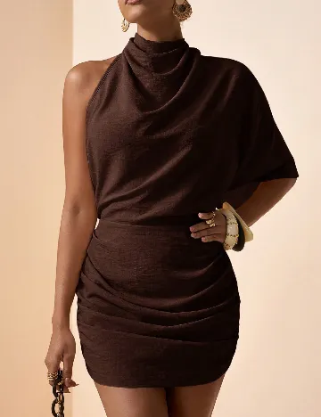 Rochie scurta SHEIN, maro