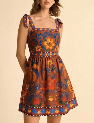 Rochie scurta Cajuni, maro