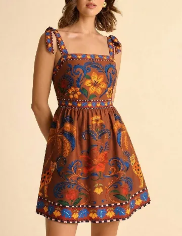 Rochie scurta Cajuni, maro