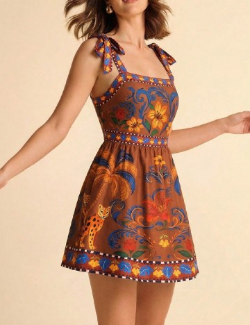 Rochie scurta Cajuni, maro