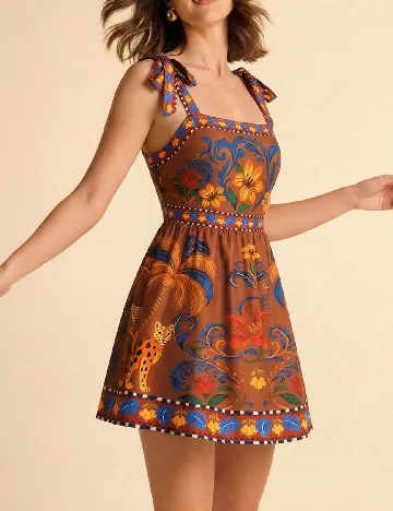 Rochie scurta Cajuni, maro