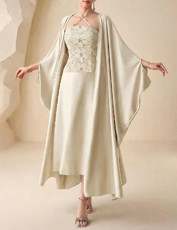 Set Rochie si Cardigan SHEIN, crem