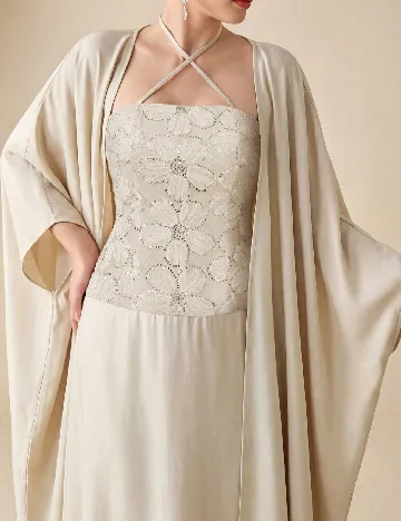 Set Rochie si Cardigan SHEIN, crem