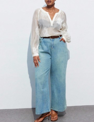 Bluza SHEIN CURVE, ecru