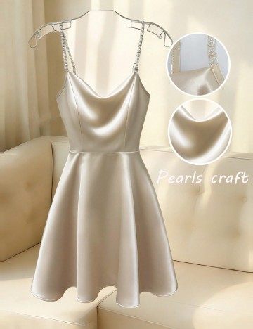 Rochie scurta SHEIN, crem