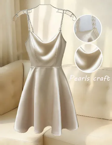 Rochie scurta SHEIN, crem