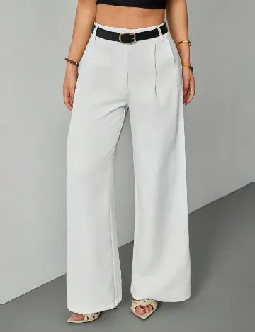 Pantaloni SHEIN, alb